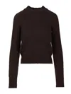 Dries Van Noten 09320-texas 2709 Crewneck Sweater Knitwear Brown In Black