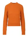 Dries Van Noten 09320-texas 2709 Crewneck Sweater Knitwear Orange In Orange