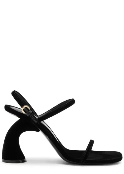 Dries Van Noten Black Slingback Heeled Sandals In 900 Black