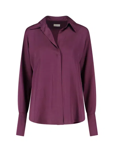 Dries Van Noten Long Sleeve Shirt In Purple