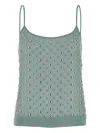 Dries Van Noten Light Blue Crepe Calipso Top