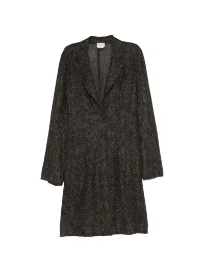 Pre-owned Dries Van Noten 1990s Notched-lapels Cardigan In Grey