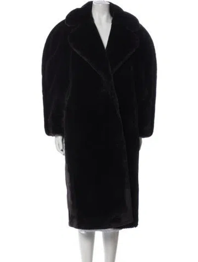 Pre-owned Dries Van Noten 2022 Faux Fur Coat In Black
