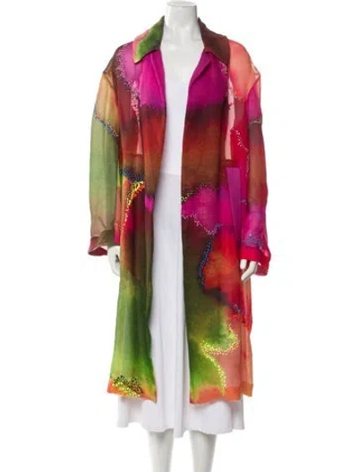 Pre-owned Dries Van Noten 2022 Silk Coat In Multi
