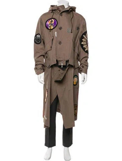 Pre-owned Dries Van Noten 2022 X Stussy Parka In Green