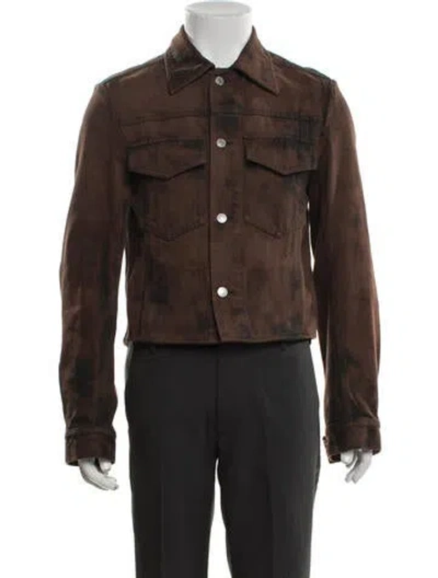 Pre-owned Dries Van Noten 2023 Valash Bleached Jacket In Brown