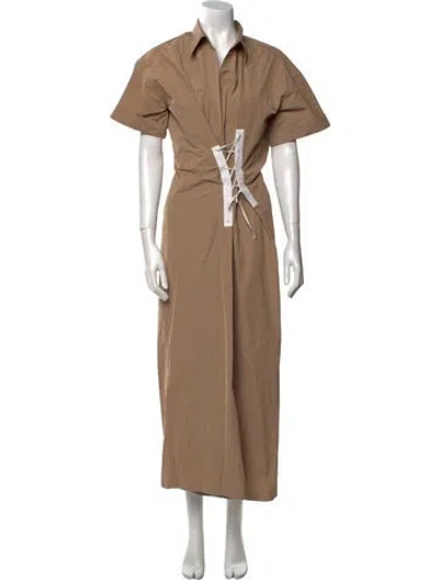 Pre-owned Dries Van Noten 2024 Long Dress In Neutral