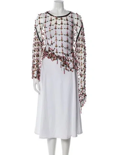 Pre-owned Dries Van Noten 2025 Lace Pattern Blouse In Pink