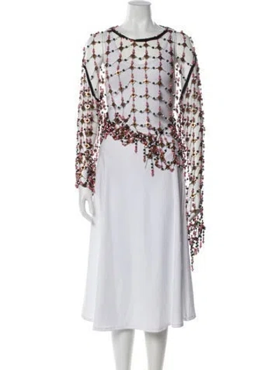 Pre-owned Dries Van Noten 2025 Lace Pattern Blouse In Pink
