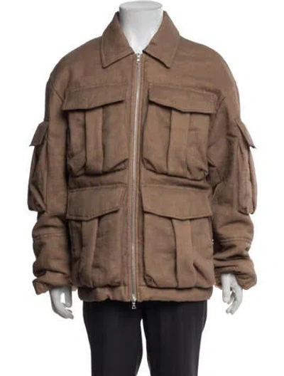 Pre-owned Dries Van Noten 2025 Utility Jacket In Neutrals