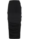 Dries Van Noten Skirt With Drape In Black  