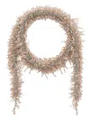 Dries Van Noten Beaded Jewel Scarf Necklace Bronze Finish In Pink