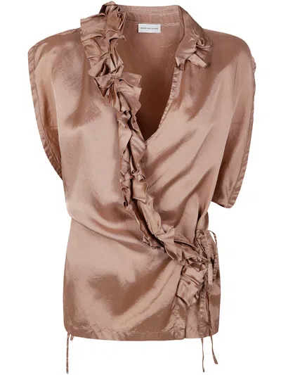 DRIES VAN NOTEN CLEMATIS BLOUSE,251.010739.1427 306 SMOKE