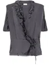 Dries Van Noten Clematis Blouse In Gray
