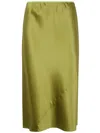 Dries Van Noten Elastic Waist Skirt In Green