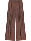 Dries Van Noten Pamplona Wide Leg Trousers In Red