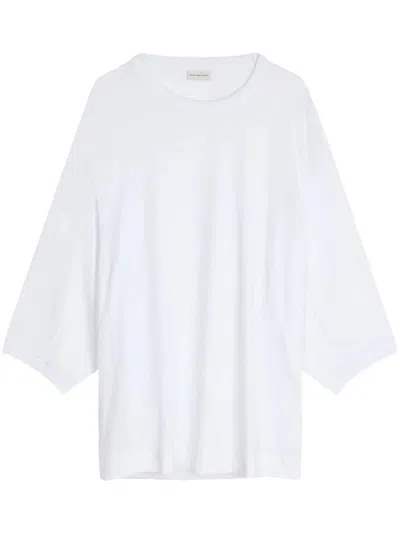 DRIES VAN NOTEN HERISSA 1600 W. K.LS. T-SHIRT,251.011131.1600 001 WHITE