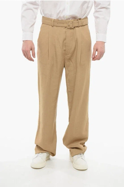 Dries Van Noten 4-pocketed Straight Fit Pants With Belt