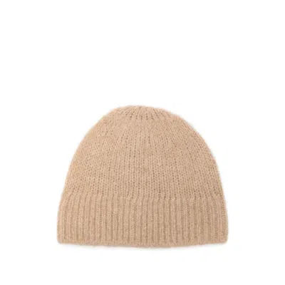 Dries Van Noten 4709 Ribbed Knit Alpaca-merino Blend Beanie In Brown