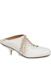 Dries Van Noten 60mm Lace-up Mules In White