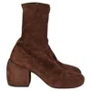 Dries Van Noten 65 Ankle Boots In Brown Suede In Brown