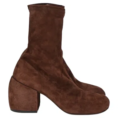 Dries Van Noten 65 Ankle Boots In Brown Suede
