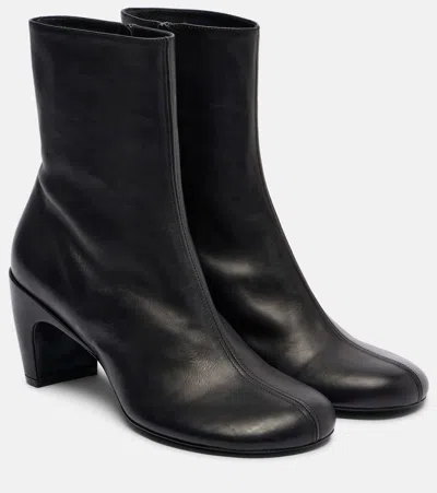 Dries Van Noten 65 Leather Ankle Boots In Black