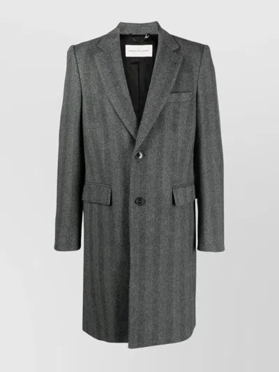 Dries Van Noten 7067 Richards Coat Notch Lapels In Gray
