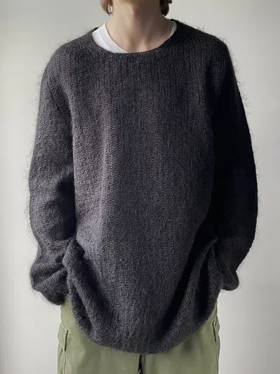 Pre-owned Dries Van Noten 90's Oversized Mohair Sweater In Brown