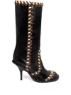 Dries Van Noten 90mm Leather Round-toe Boots In Black