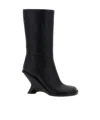 Dries Van Noten Curved Wedge Heel Boots Boots And Ankle Boots Black In Black