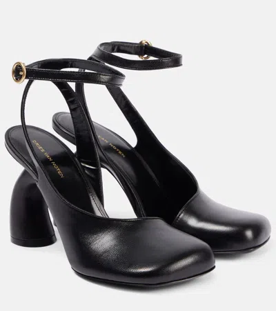 Dries Van Noten 95 Leather Pumps In Black