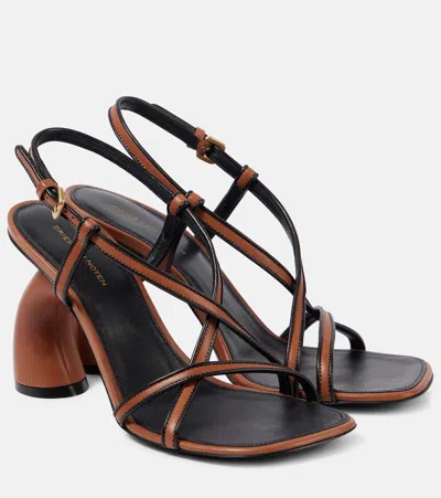 Dries Van Noten 95 Leather Sandals In Braun