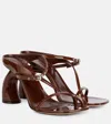 Dries Van Noten Asymmetric Heel Sandals In Brown