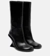 Dries Van Noten Curved Wedge Heel Boots Boots And Ankle Boots Black In Black