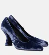 Dries Van Noten 95 Velvet Pumps In Blue