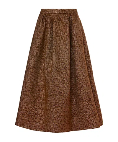 Dries Van Noten A-line Skirt In Brown