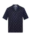 Dries Van Noten Carltone Camp-collar Embellished Voile Shirt In Black