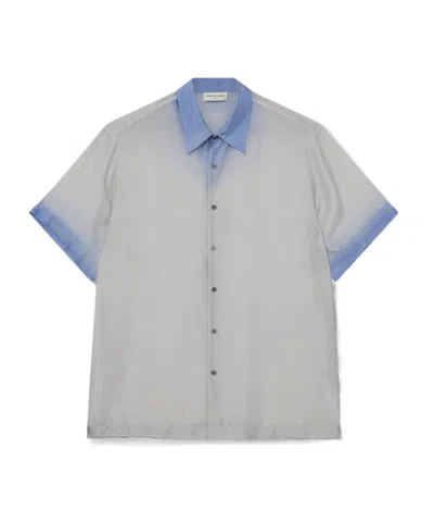 Dries Van Noten A Short Sleeved Shirt In Gray