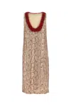 Dries Van Noten Debis Snakeskin Print Sequin Dress