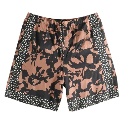 Pre-owned Dries Van Noten Abstract Flower Placed Border Print Pants 'old Rose' | Red | Men's Size 48
