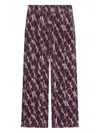 Dries Van Noten Abstract-print Cotton Trousers In Purple