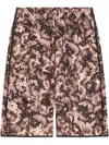 Dries Van Noten Abstract-print Shorts In Brown