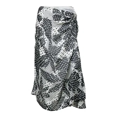 Dries Van Noten A-line Skirt With Drape In Black