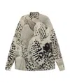 Dries Van Noten Orchid Petal Print Cotton Cocoon Shirt In Nude