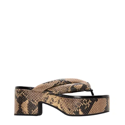 Dries Van Noten Alligator Flatform In Animal Print