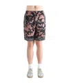 Dries Van Noten Abstract Floral Polyamide Geometric Trim Swim Shorts In Multi