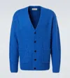 Dries Van Noten Alpaca And Wool-blend Cardigan In Blue