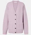 Dries Van Noten Alpaca And Wool-blend Cardigan In Purple