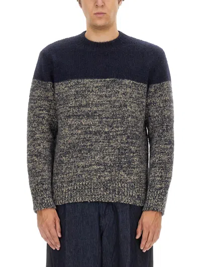 Dries Van Noten Colour-block Merino-wool Jumper In Multicolour